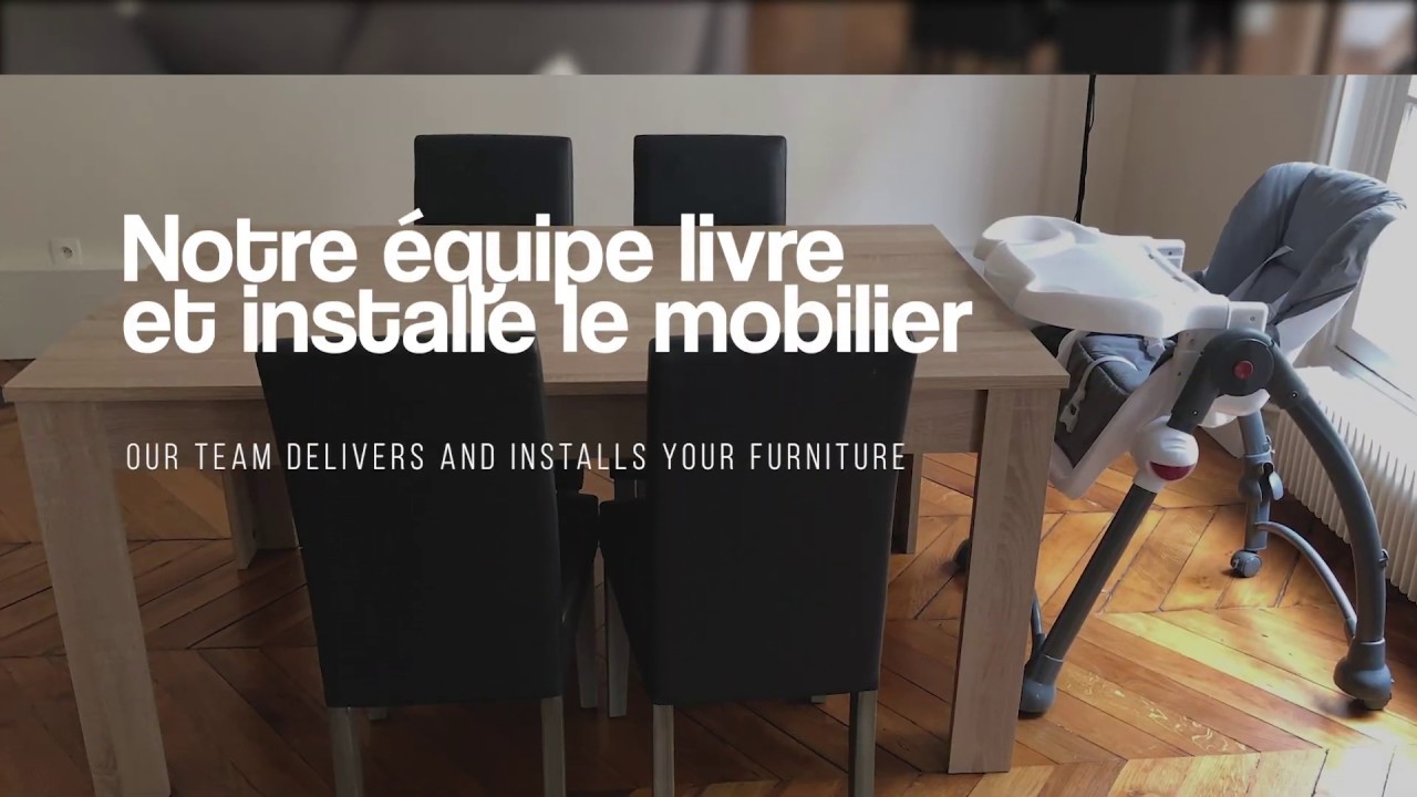 Livraison et installation de mobiliers dans un appartement 3 pièces