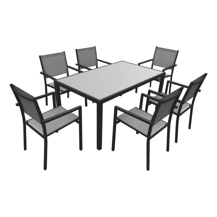 Garden table and 6 chairs